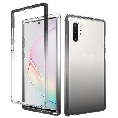 China Hybrid Design PC TPU Designed For Samsung Galaxy Note 10 Case Shockproof Transparent Gradient For Galaxy Note 10 Plus 5G Case Note 10 Case for sale