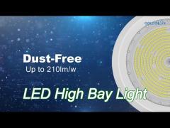 installation height 4m - 12m led bay light with loop hanging mounting option and 6kv surge protector