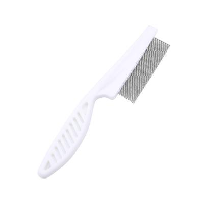 China Small Pets Pet Hair Shedding Comb Stainless Steel Flea Comb For Dog Cat Fur Removal Brush Pet Dog Hair Grooming Comb Comfort Flea for sale