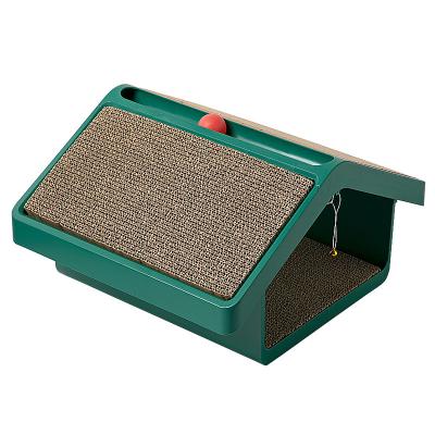 China Hot Selling Cat House Pet Scratching Post Cute Toy Cat Bed Cardboard Scraper For Cats Katten Scratch Board With Ball 45*40*24.8 for sale