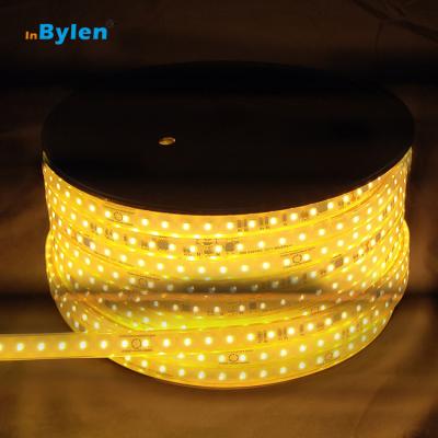 China Warehouse Garden Road Landscape Theme Park Hotel Residential Office TDC Led Strip 2700k 6500k Dual Color 10W 220V 2835 Led Strip Light Waterproof for sale