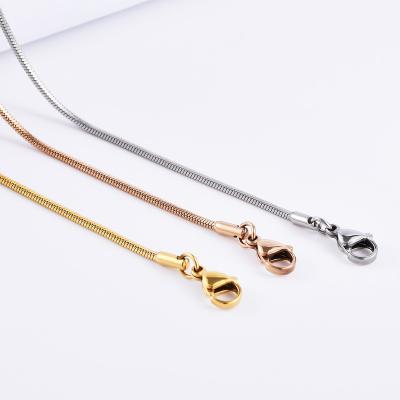 China Manufacturer Wholesale Gold Plated Jewelry Stainless Steel Snake Necklace Jewelry CLASSIC Square Chain For DIY Design for sale