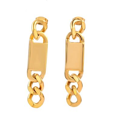 China Fashion Wholesale 18K Gold Plated Non Allergic Earrings Ladies Choker Earrings For Girls for sale