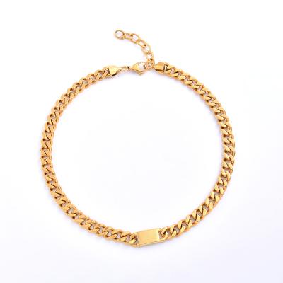 China CLASSIC Fashion 18K Gold Plated Stainless Steel Necklace Bracelet Earrings Jewelry Set For Men And Women for sale