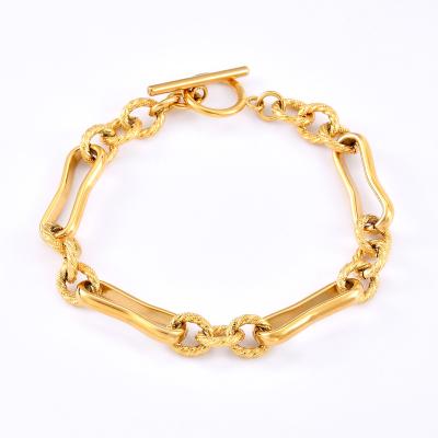 China CLASSIC Customized High Qaulity Fashion Jewelry Necklace Stainless Steel Jewelry Gold Plated Bracelet for sale