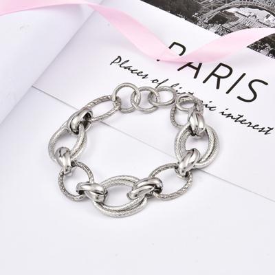 China Fashion 316L Grade Couples Hiphop Surgical Stainless Steel Silver Color Bangle Thick Couples Bracelet For Valentine's Gift for sale