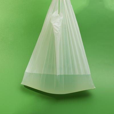 China BIODEGRADABLE Custom Compostable Handle Material Bioplastic Packaging PLA Cornstarch T-Shirt Shopping Bag for sale