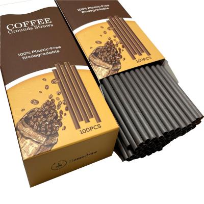 China Bar Accessories Eco Free PLA Biodegradable Compostable Coffee Grounds Customized Drinking Straw Disposable Beverage Sharp End Straws for sale