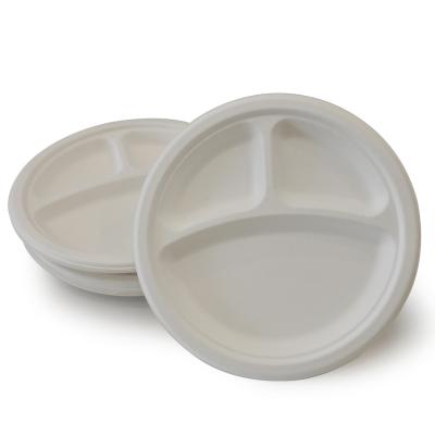 China Disposable Bagasse 3 Inch Food Container Dried Fruit Dish Compostable Biodegradable Sugarcane Dish 9 Compartment Dish for sale