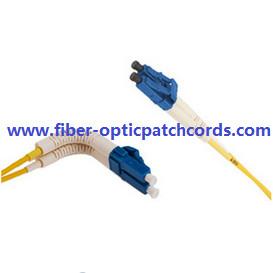 China 2 mm 3 mm Fiber Optic Patch Cord / Jumper Connector LC 90 graden Flexible Boot SX / DX Te koop