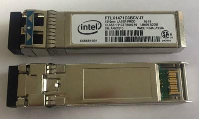 China Intel Ethernet SFP Transceiver Module Fiber Optic LC Connector 10G 1310nm FTLX1471D3BCV-IT LASER PROD for sale