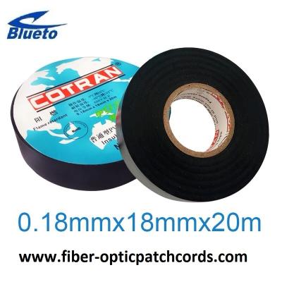 China Cotran KC62 PVC Electrical Insulation Tape Flame Retardant Black 600V 80 Degree for sale