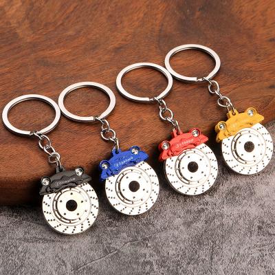 China Metal Auto Parts Creative Model Rotary Racing Disc Brake Main Chain Factory Outlet Metal Waist Pendant Ornament for sale