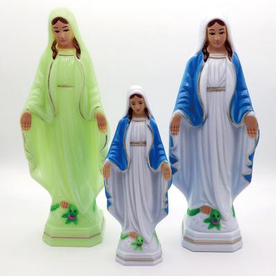 China Europe 18cm Christian Church Home Catholic Prayer Ornaments Virgin Mary Immaculate Sinner 18cm Luminescent Painting Statue for sale