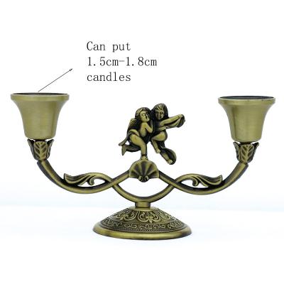 China Antique Relic Small Angel Metal Candle Holder Catholic Alloy Border of Christ Jesus Family Church Wedding Zinc Weddings for sale