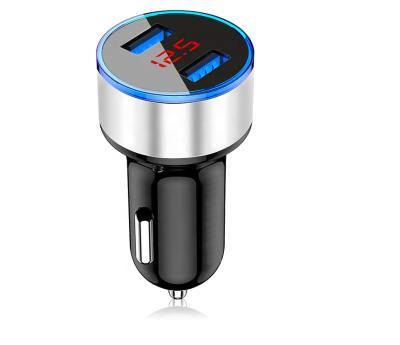 China Voltage Monitoring 4.8A 5V 2 Port Car Chargers Fast Charging Samsung Huawei iphone 11 8 plus Universal Dual USB Car-Charger Aluminum Adapter for sale