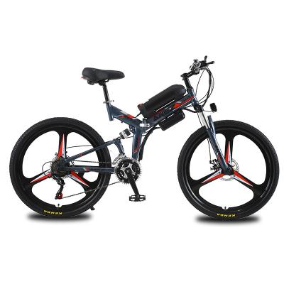 China Hot Sale High Carbon Steel Electric Bike Foldable Electric Mountain Bike for sale