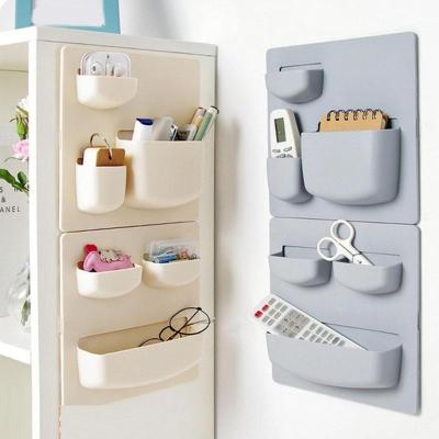 China Sustainable Plastic Self Adhesive Organizer Cleaning Sponge Vegetable Storage Rack Kitchen Fridge Fruit Fruit Home Kitchen Supplies for sale