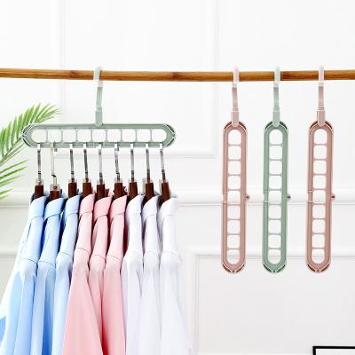 China Nine-hole Modern Multi-hole Modern Multi-hole Wardrobe View Balcony Rack Dormitory Folding Hanging Drying for sale