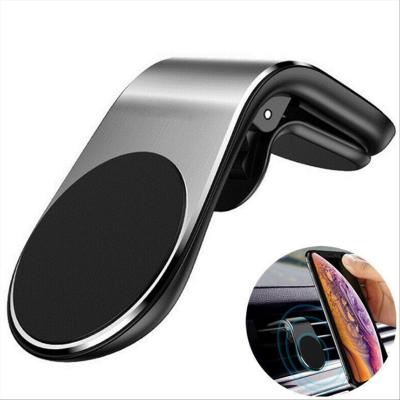 China ALQ Magnetic In Car Mini Air Vent Clip Mount Magnet Mobile Metal Car Phone Holder for sale