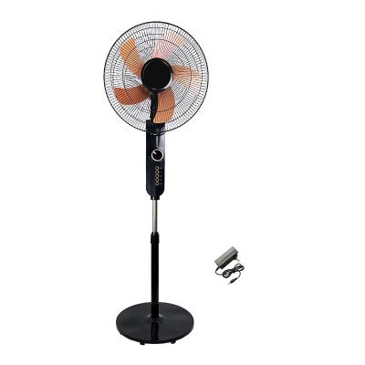 China 12V Rechargeable High Wind Floor Fan 16 Inch Adjustable 18 Inch High Wind Lithium Battery Charging Fan 4 Speed ​​5 Aluminum Alloy Blades for sale