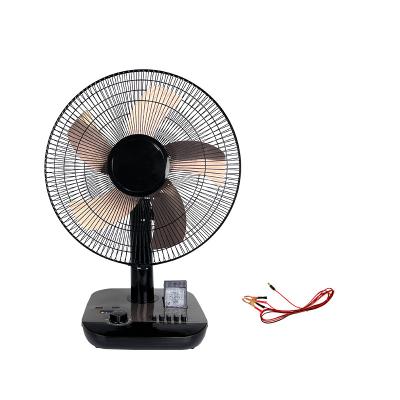 China 2 USB Socket LED Light Power Show 12V Table Fan DC Battery Desktop Fan Outdoor Car Fan 16 Inch High Wind 18 USB Socket LED Light Power Display high quality thumbs for sale