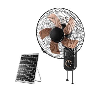 China High Wind Solar Wall Fan 12V DC Wall Fan 5 Blades 3 Blades Rechargeable Aluminum Aluminum Speed ​​Control for sale