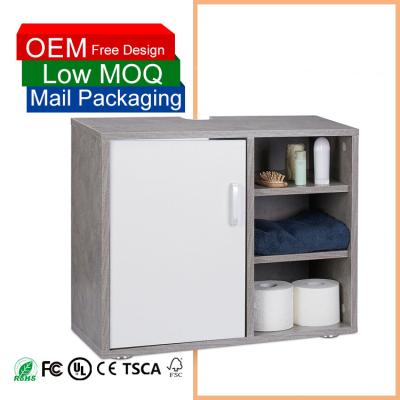 China 1 Sink Eco-friendly Modern Economical Light Luxury Hotel White Bathroom Cabinet for sale