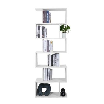 China Adjustable Corner Expandable Bookcase Modern Particleboard (Others) Material Shelves for sale