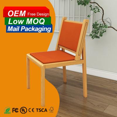 China Slipcovered Lounge Chair Wood Dining Chairs Furniture Solid Wood Chairs for sale