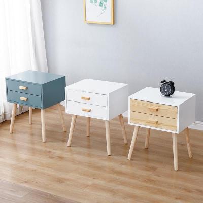 China (Other) OEM Manufacturer Nachttisch White Cheap Nightstand Adjustable Bedside Table With Drawers, Nordic MDF Bedside Cabinet Bedside Table for sale