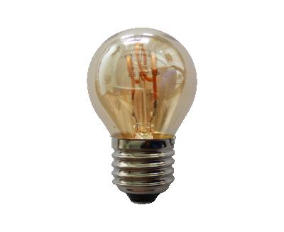 China CE rohs indoor lighting globe led filament bulb 4W E14 E27 2200k G45 amber soft bulb light for sale