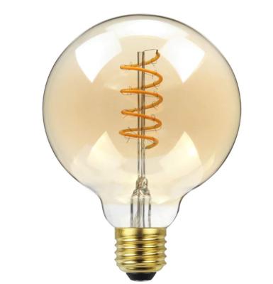 China New design residential heart shape soft 4w g95 filament dimmable decoration led bulb light for sale