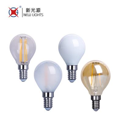 China INDOOR Globe G45 E14 E27 LED Filament Chip 400lm 4W Factory ROOM 40W Incandescent Equivalent for sale