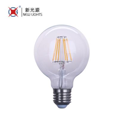 China Indoor lighting high lumen 3000k warm light IC DIM G80 G95 G125 E27 10w led filament bulb for sale