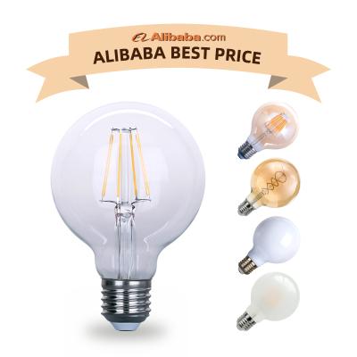 China NEW Retro Dimmabl E27 E26 G80 G95 G125 G20 T14 4W 6W Edison Bulb Decorative Light Bulb theme park ERP vintage filament led bulb for sale