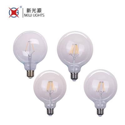 China theme park good price frosted bulb 6w E27 1800-6500k g125 led edison bulb, tall filament globe G125 led filament bulb retro for sale