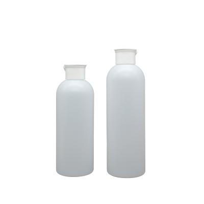 China Personal Care PP Round Shoulder Plastic Bottles 250 Cosmetic Packaging 300ml Plastic With Flip Cap In Stock for sale