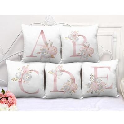 China European style massage sofa cushion pillow rose letter decor pillow white square cushion for sale