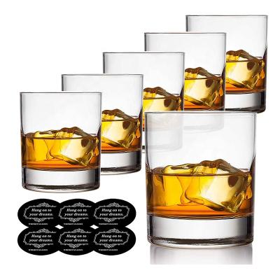 China Unique Crystal Lead Free Bar Whiskey Glass Set Old Fashioned Cognac Scotch Whiskey Brandy Glasses for sale