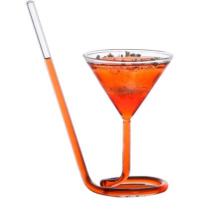 China Handblown Cocktail Glass 110ml Vampire Whiskey Single Drink Wine Tiki Glass Cup Martini Cup With Straw for sale