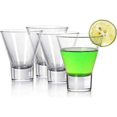 China LONG STEAM Quality Martini Cocktail Glass Perfect Stemless Martini Cocktail Glass 8 Ounces For Banquet Wedding for sale