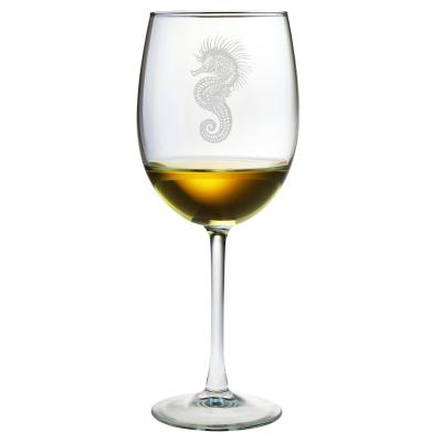 China Hot Selling Logo Design Etched Lead Free Wine Glass Customized Customized 16oz Lead Free Longstem Stem Wine Glass Etched Crystal Wine Goblet logo design along for sale