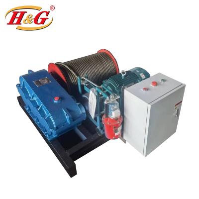 China Cranes Electric Winch With Wire Rope 10 Ton 20 Ton 30 Ton Electric Control Large Tonnage Slow Crane for sale