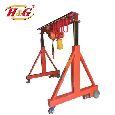 China Gantry Crane Hugong Portable Gantry Crane 5T Overhead Crane With Rubber Wheels for sale