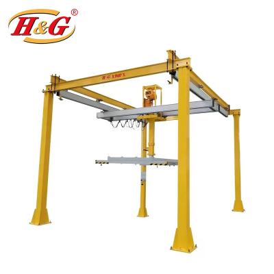 China Light Duty Bridge Crane 500kgs KBK Shop Crane Overhead Rail Cranes for sale