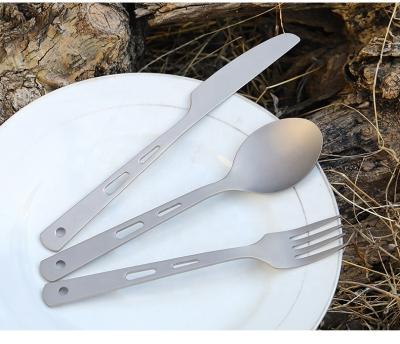 China Spork Titanium Chopsticks Knife Fork Knife Spoon Set Traditional Chinese Straw Outdoor Camping Cutlery Travel Daily Flatware for sale