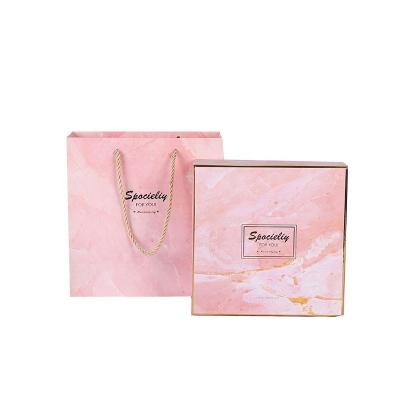 China Custom Pink Logo Paper Boxes Custom Pink Packaging Materials Jewelry Portable Recycled Paper Gift Boxes Wedding Gift Boxes for sale