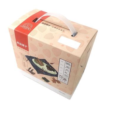 China Recycled Materials Colorful Wholesale Take Away Packaging Kraft Paper Snack Box for sale