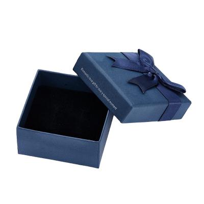 China Recycled Materials Wholesale Luxury Square Ribbon Design Gift Packaging Box Gift Box For Jewelry for sale